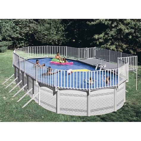 Above Ground Poolside Deck (For 18 x 33 Oval Pool) - 11204403 ...