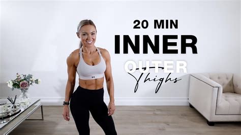 20 Min INNER + OUTER THIGH WORKOUT - Ankle Weights Optional - Caroline Girvan