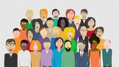 Team of people. Animation of a crowd of ... | Stock Video | Pond5