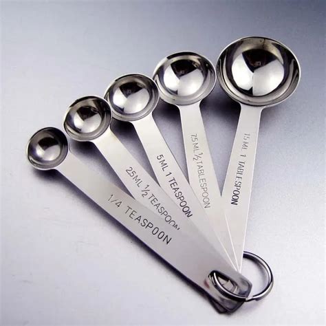 Aliexpress.com : Buy Set of 5 Professional Grade Stainless Steel Measuring Spoon for Measuring ...