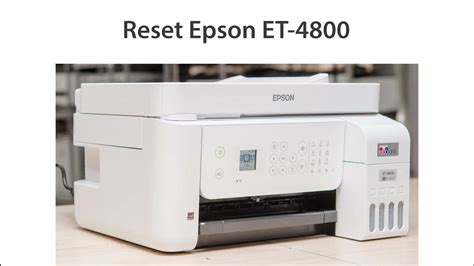 Reset Epson ET 4800 Wicreset Key - YouTube