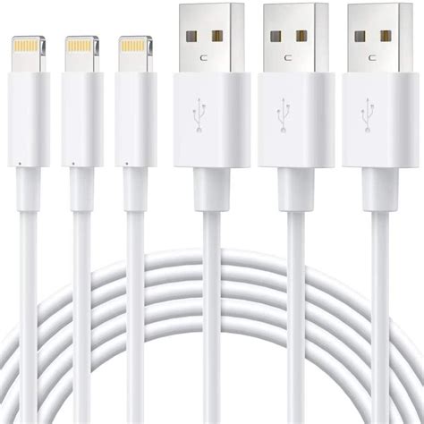 3-Pack: Lightning Cable for Apple iPhone, iPad