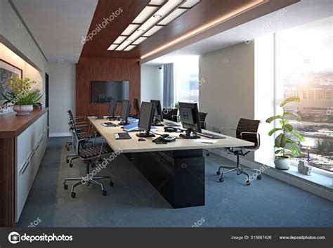 Modern office interior design Stock Photo by ©vicnt2815 315667426