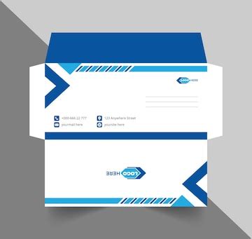 Premium Vector | Corporate envelope template or envelope design