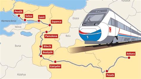 Ankara Istanbul High Speed Line Route Map