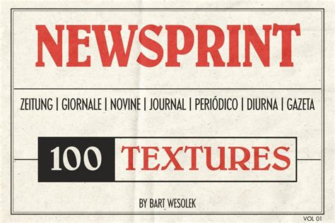 100 Newsprint Paper Textures