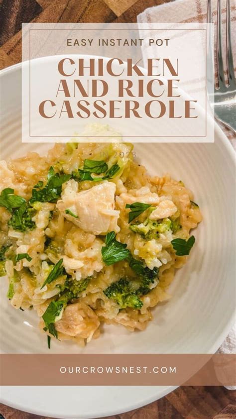 Easy Instant Pot Chicken and Rice Casserole Recipe - Our Crow's Nest