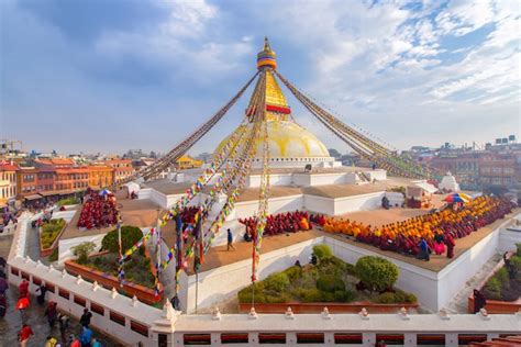 Premium Photo | Beautiful of boudhanath stupa in morning time at kathmandu, nepal