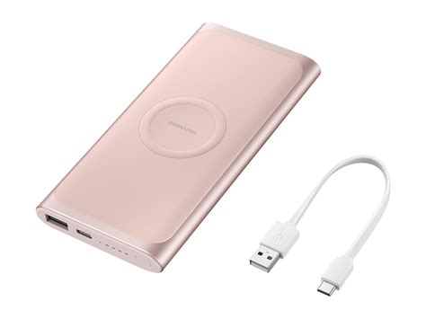 Wireless Charger Portable Battery, Pink Mobile Accessories - EB-U1200CPELUS | Samsung US