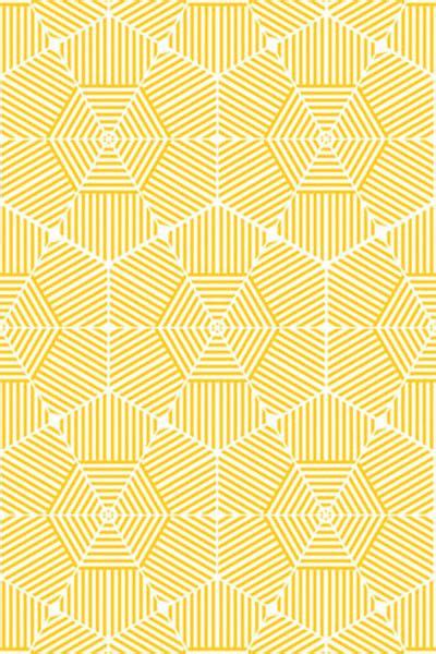 an abstract yellow and white pattern with diagonals on the side, as well as lines in