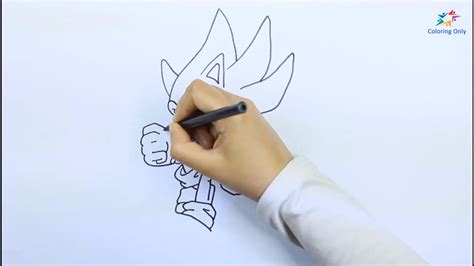 How to Draw Sonic the Hedgehog Step 7 - Coloring Pages