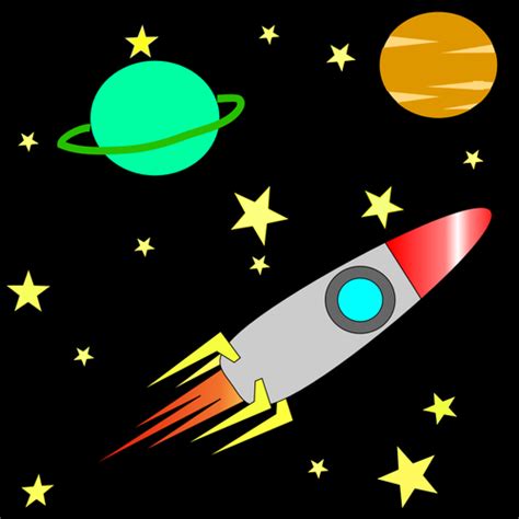 Rocket in space | Public domain vectors