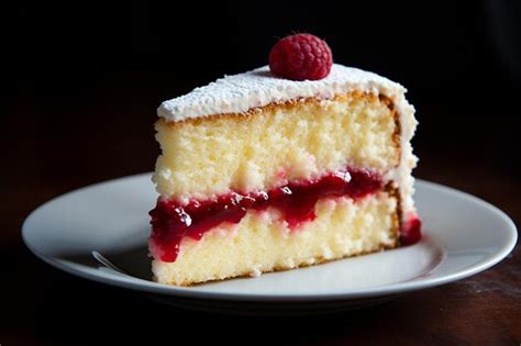 Premium AI Image | Gourmet Sponge Cake in a Slice