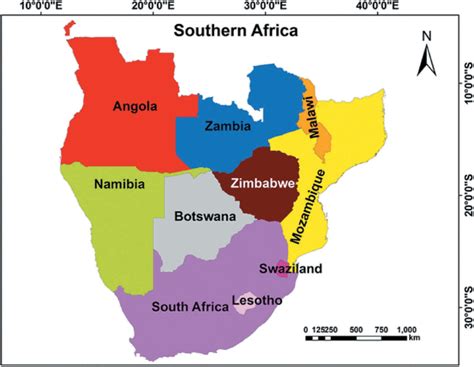 Southern Africa Map Countries