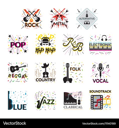 Music genres Royalty Free Vector Image - VectorStock