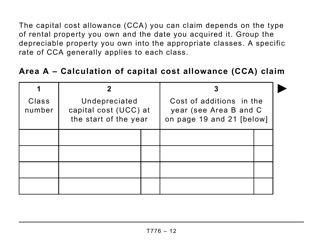 Form T776 - 2019 - Fill Out, Sign Online and Download Printable PDF, Canada | Templateroller