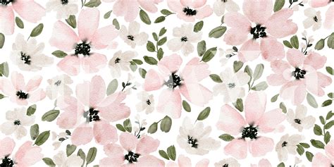 Watercolor Pink Flowers Wallpaper - Buy Online | Happywall