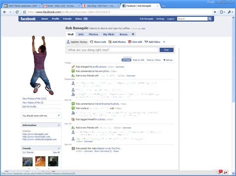 Blank Facebook Profile Page