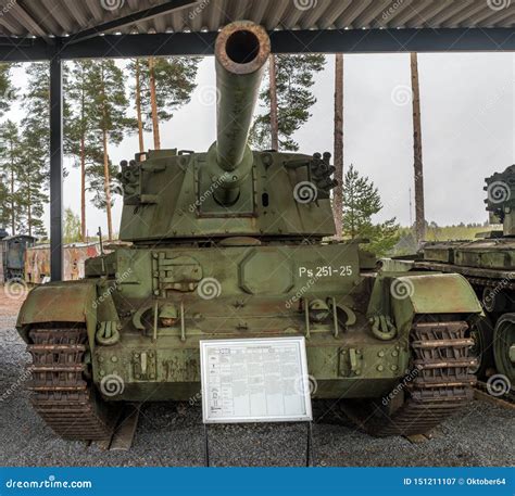 Parola, Finland - May 2, 2019: Tank Museum in the City of Parola. British Tank Charioteer ...