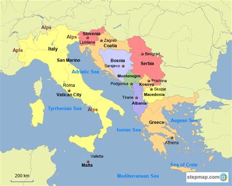 Map Of Southern Europe – Topographic Map of Usa with States