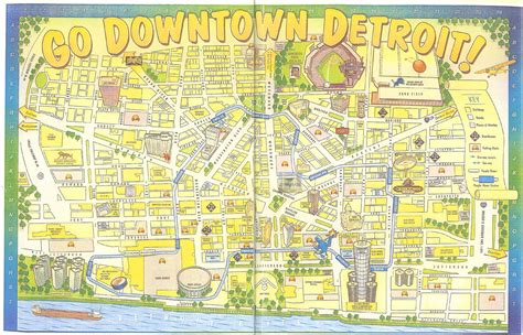 detroit riverwalk map - Google Search | Карта сша, Карта, Детройт