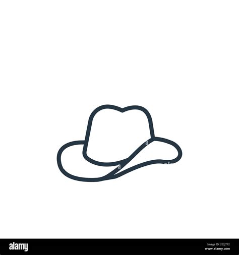 Fedora hat outline vector icon. Thin line black fedora hat icon, flat vector simple element ...