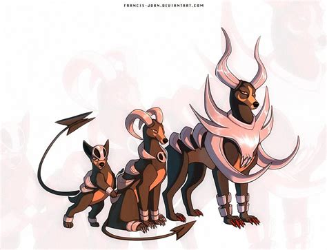 Houndour Evolution line by me : pokemon