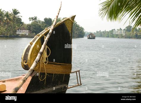 Kettuvallam,house boat in the Kerala Backwaters Stock Photo - Alamy