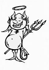 Scary Devil Coloring Pages sketch template