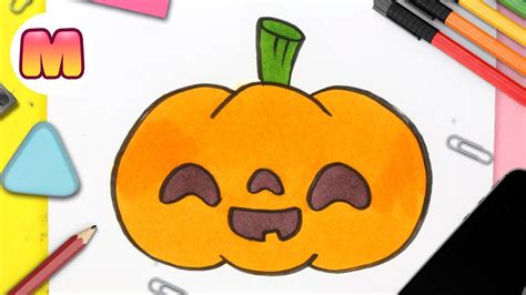 COMO DIBUJAR UNA CALABAZA DE HALLOWEEN KAWAII 🎃 Como dibujar halloween ...