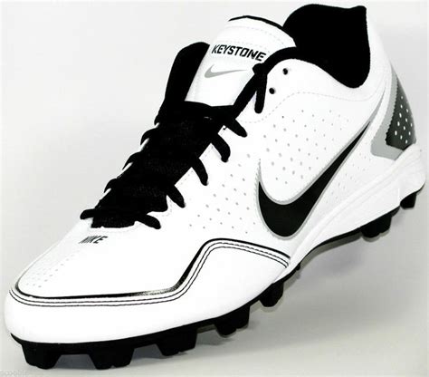 Mens Nike Keystone Low Molded Baseball/Softball Cleats Size 10 White/Black | Softball cleats ...