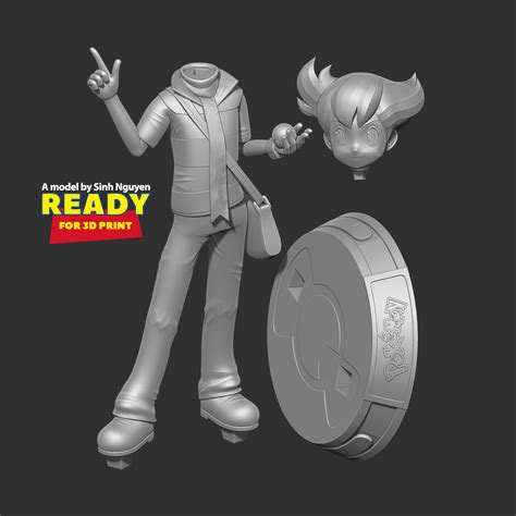 Barry - Pokemon Fanart free 3D model 3D printable | CGTrader