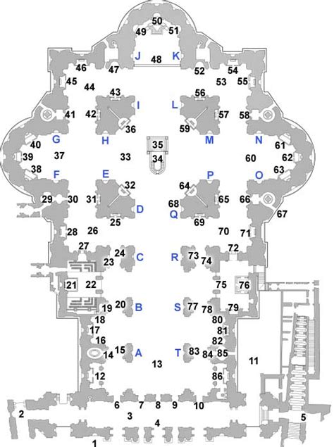 Floorplan - St Peter's Basilica