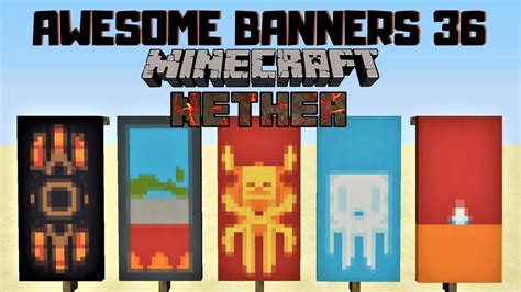 5 AWESOME MINECRAFT BANNER DESIGNS WITH TUTORIAL! #36 - YouTube