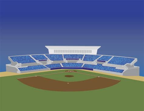 Baseball Stadium Vector stock vector. Illustration of pressbox - 4670584