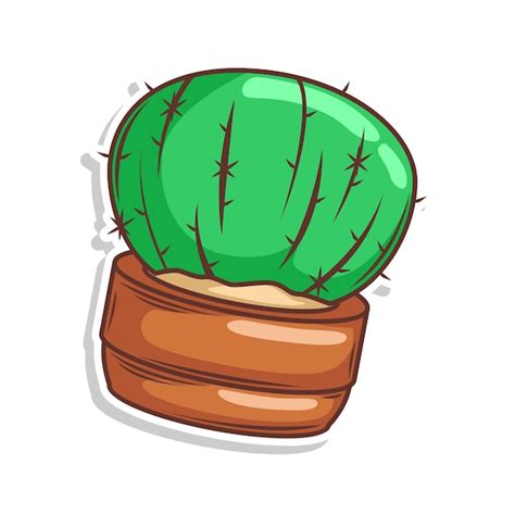 Premium Vector | Cute cactus doodle cartoon illustration art