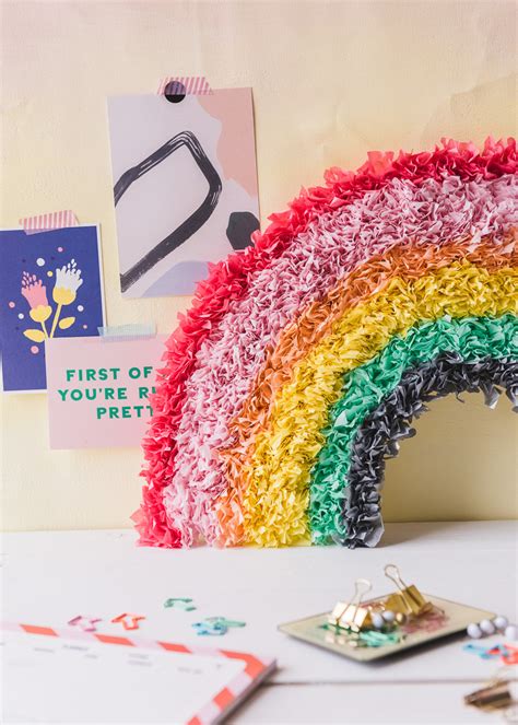 DIY Tissue Paper Rainbow - The House That Lars Built