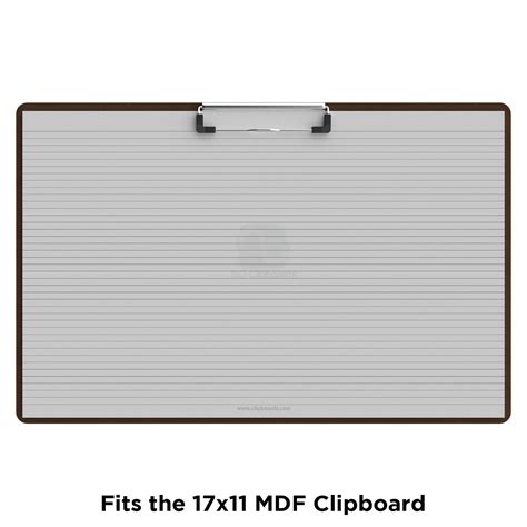 Horizontal 11 x 17 MDF Clipboard Notepad