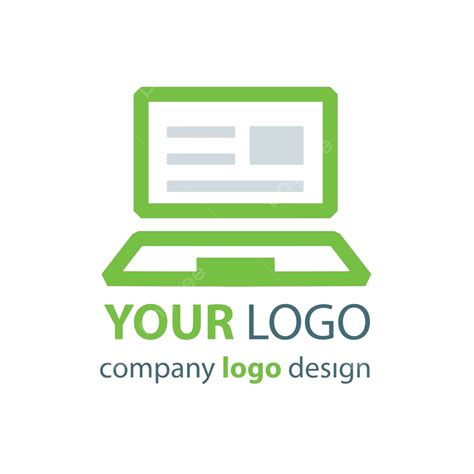 Laptop Logo Green Logo Sign Black Presentation Vector, Sign, Black, Presentation PNG and Vector ...