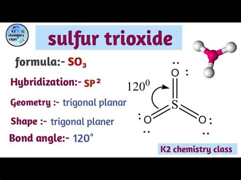 Bond angle,molecular geometry of SO3 (sulfur tri oxide) ,by khushboo yadav. - YouTube