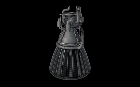 3d rocket engine motors model