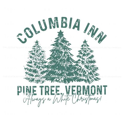 Columbia Inn Pine Tree Vermont SVG Digital Cutting File