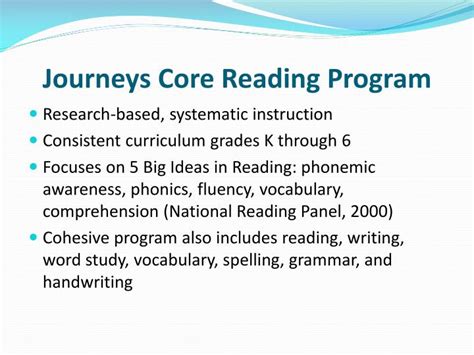 PPT - Journeys Reading Program Harcourt/Houghton Mifflin PowerPoint Presentation - ID:3191855