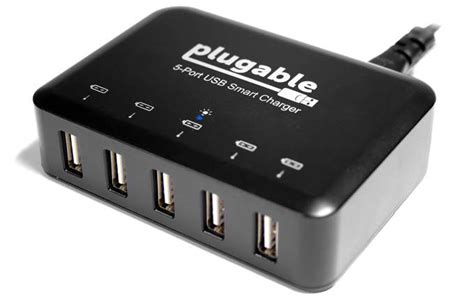 5-Port 40W USB Universal Smart Charger | Cool Tools