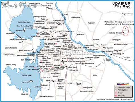 Udaipur Map - TravelsFinders.Com