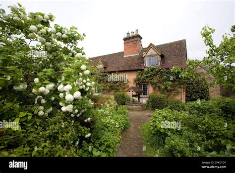 View of Mary Arden's House in the Warwickshire village of Wilmcote ...