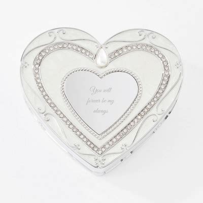 Personalized Regal Elegance Heart Keepsake Box With Crystals By Things Remembered | Livecast