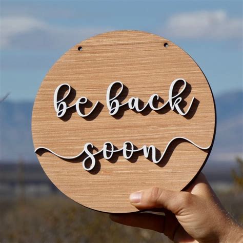 Wooden Be Back Soon Sign / Be Right Back Sign / Business Decor - Etsy ...