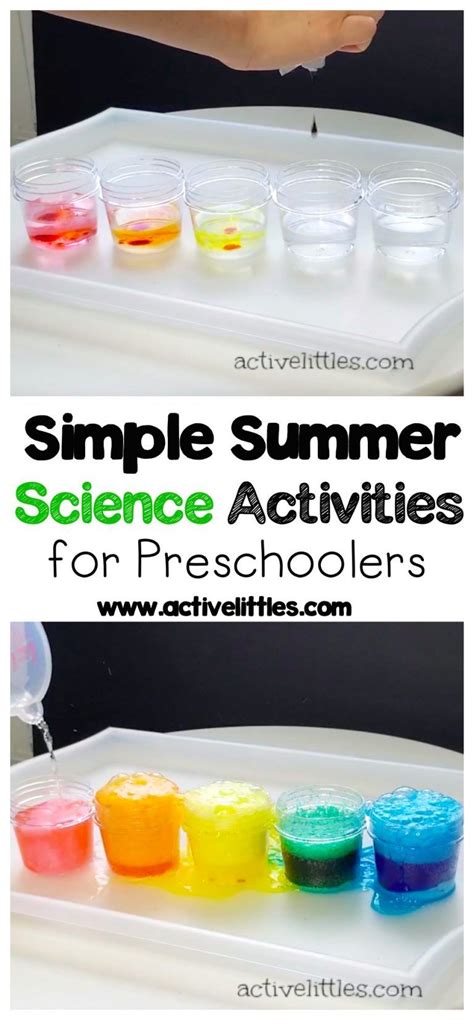 Simple Science Experiments for Preschoolers - Active Littles | Science experiments for ...