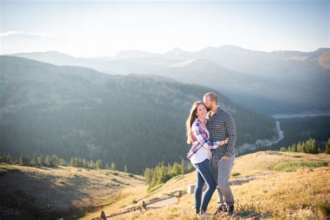 Loveland Pass Proposal in the Colorado Mountains at Sunset